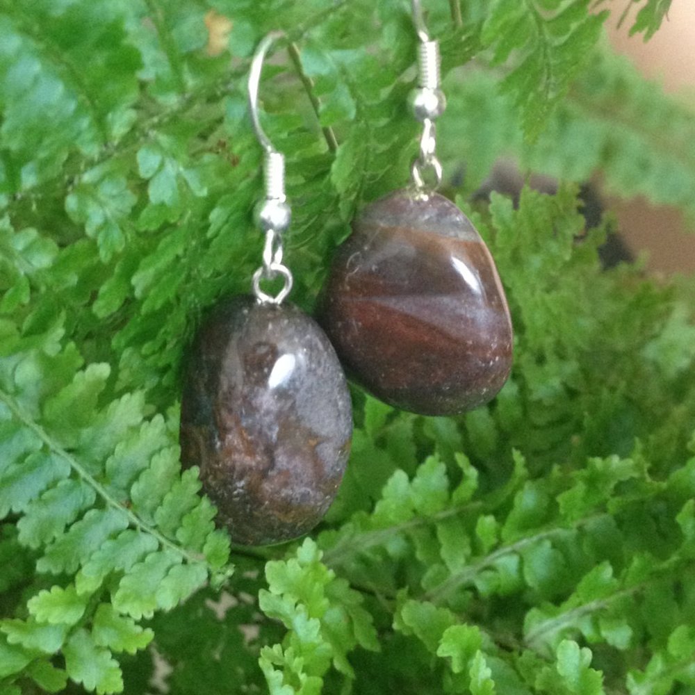 Axinite Gemstone Earrings